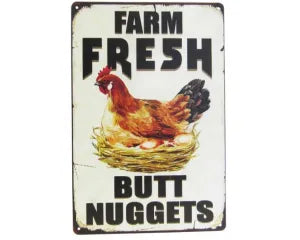 Novelty Signs: Tin Sign - Butt Nuggets