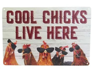Tin Sign - Cool Chicks