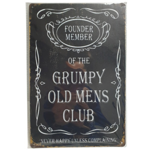Grumpy Men Tin Sign