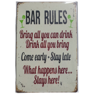 Art Tin Bar Laws