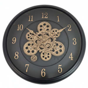 Just For Dad: Black & Bronze Analogue Wall Clock