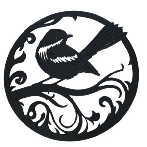 NZ Wall Art Circle - Fantail