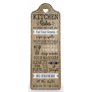 Kitchen: 40cm Hang Kitchen Rules Plaque
