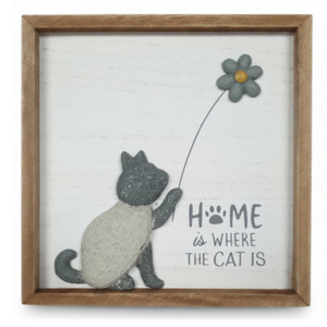 Novelty Signs: 18cm Plaque with Cat