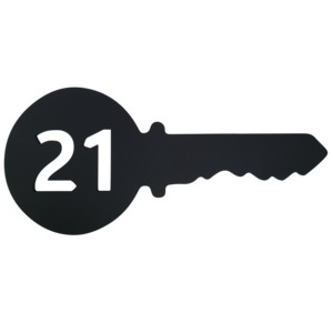 21st Key Cut Out Black 35cm