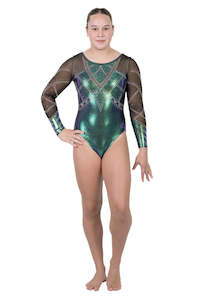 Crystal Couture |  Iridescent Green/Purple | Competition Leotard