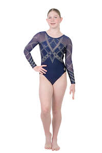 Training Leotards: Crystal Couture |  Navy | Competition Leotard