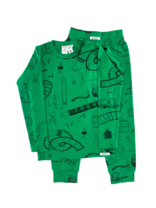 Organic Long Sleeve Pyjamas | Kelly Green Artist