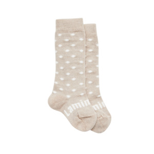 Lamington Merino Wool Knee High Socks | Truffle