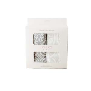 Swaddles: Koru Blue & Te Patiki Grey Wrap | 2 Pack