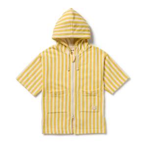 Organic Terry Hooded Zip Towel | Honey Wave