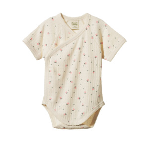 Short Sleeve Kimono Pointelle Bodysuit | Posey Blossom