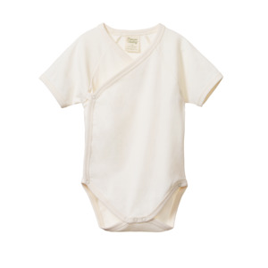 Onesies: Short Sleeve Kimono Bodysuit | Natural