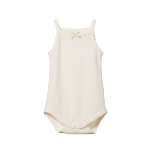 Pointelle Camisole Bodysuit | Natural