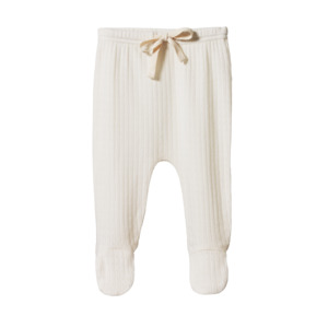 Bottoms: Footed Rompers Pointelle | Natural