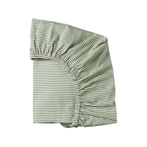 For Babe: Fitted Jersey Sheet | Nettle Stripe