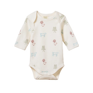 Long Sleeve Bodysuit | Nature Baby Print