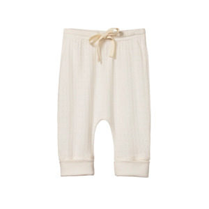 For Babe: Drawstring Pants Pointelle | Natural