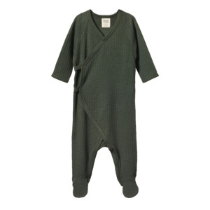 Merino Pointelle Kimono Stretch and Grow | Thyme