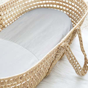 Baby Silk Collection: Silk Bassinet Sheet Fitted (Half) - White