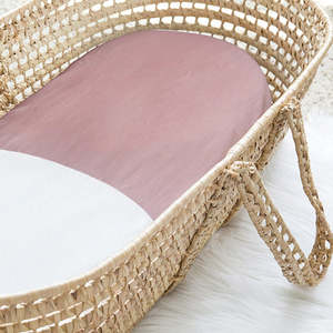 Silk Bassinet Sheet Fitted (Half) - Pink Petal