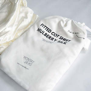 Baby Silk Collection: Silk Cot Sheet Fitted - White