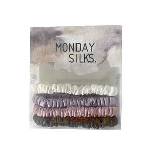 Skinny Silk Scrunchies - Pastel 4 Pack
