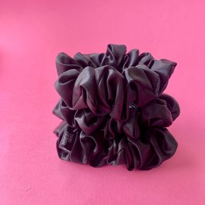 Midi Silk Scrunchies - Black 3 Pack