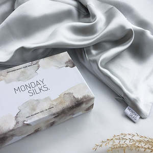 King Silk Pillowcase: King Silk Pillowcase - Light Grey