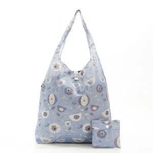 Eco Chic: FOLDABLE SHOPPER - GREY 1950'S FLOWER