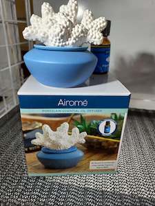Home And Garden: PORCELAIN ESSENTIAL OIL DIFFUSER CORAL + PEPPERMINT OIL