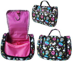 Toilet Bags: TOILET BAG KIDS - BRIGHT UNICORN - HANG UP CADDY