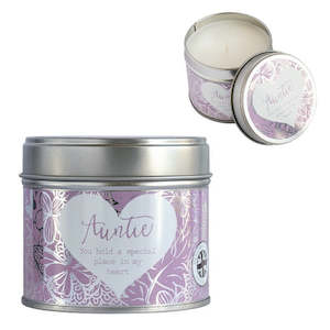 Frames: SENTIMENT CANDLE IN TIN - AUNTIE