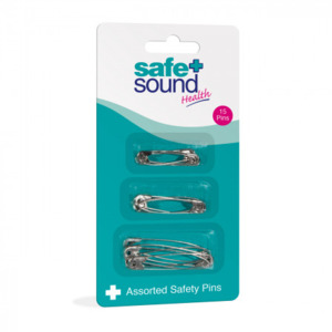 Safe Sound: S&S ASSORTED SAFETY PINS 15PK
