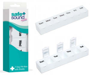 Safe Sound: S&S 7 DAY PILL REMINDER WITH BRAILLE