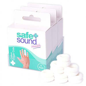 Safe Sound: S&S COTTON FINGER COTS 6PK