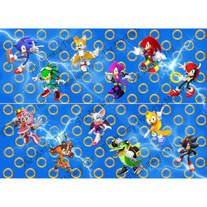 New Sonic the Hedgehog Edible Cake Image Wraparound (tall cakes) - The Monkey Tree