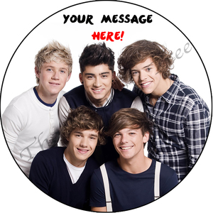 One Direction Cake Image Topper 1 - can be personalised - The Monkey Tree