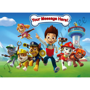Paw Patrol Edible Cake Image Topper 2 - can be personalised - The Monkey Tree