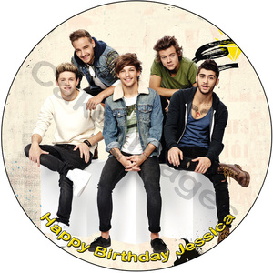 One Direction Cake Image Topper 2 - can be personalised - The Monkey Tree