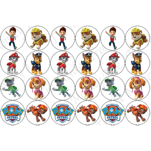 Paw Patrol Edible Cupcake Images - set of 24 - The Monkey Tree