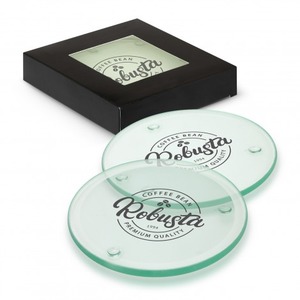Products: Venice Glass Coaster Set of 4 – Round