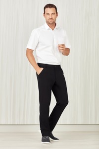 Mens Comfort Waist Flat Front Pant