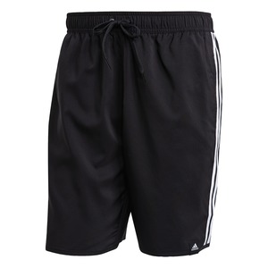 3-Stripes Swim Shorts – Black / White