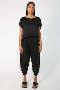 mr relaxed woven pant: sphere pant / black