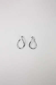 Earrings: wave earring / silver