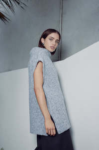 Vest: quinn vest / grey marle