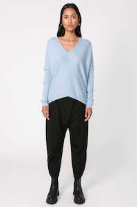Sweater: step sweater / sky blue marle