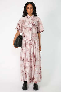 cohesive skirt / marble garnet red