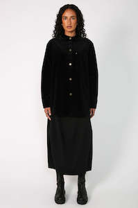 turning shacket / dark ink cord